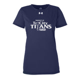 Ladies Under Armour Property of Team Tech Shirt (Tri City Titans - Coaches)