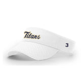 Visor w/players number (Tri City Titans Tournament Apparel)